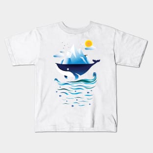 Travel with Whale and friends Kids T-Shirt